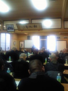 講義風景　峰鷲院様にて